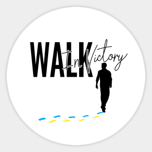 Walk In Victory Sticker